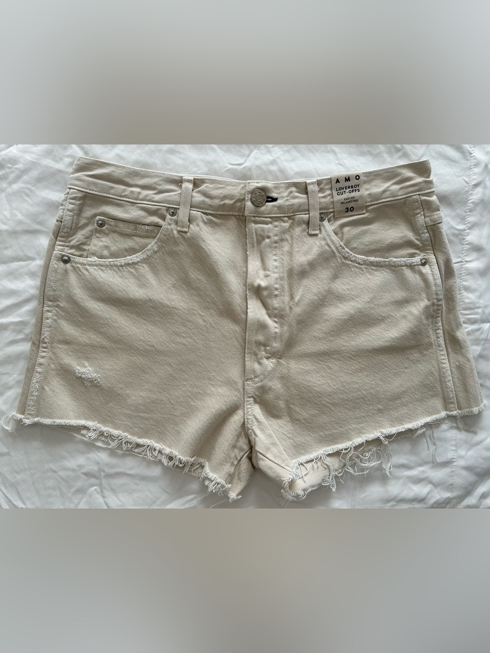 AMO Cream Loverboy Cut-Offs Shorts | Size 30